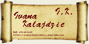 Ivana Kalajdžić vizit kartica